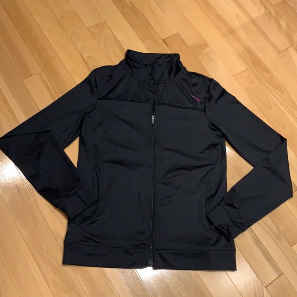VEUC Diadora Black Zip up Warmup Girls’ Go to Track Jacket - size Youth XL - Picture 5 of 13